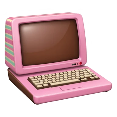 pink and brown striped g3 computer  sticker