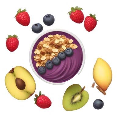 acai bowl with granola and fruit  sticker