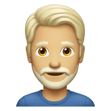 Older blonde guy with short hair and beard sticker