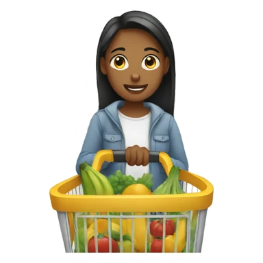 person shopping at the supermarket sticker