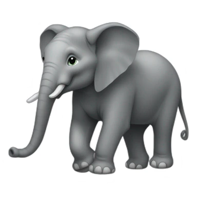 Éléphant sur un chat sticker