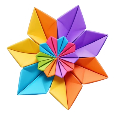 origami flower sticker
