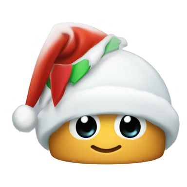 igloo xmas santa hat sticker