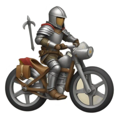 medieval knight riding a mtb sticker