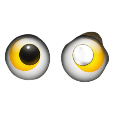 newspaper with two holes with eyes sticker