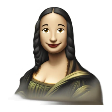 La mona lisa con Nueva York de fondo sticker