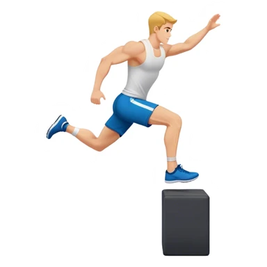plyo-box-jump exercise side-view sticker