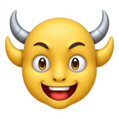 😈 this emoji but yellow and no horns sticker