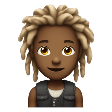 boy with flirty eyes and dreadlocks sticker