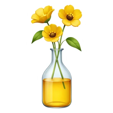 Glass Bottle Vase yellow  sticker