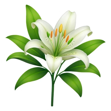 White Lily sticker