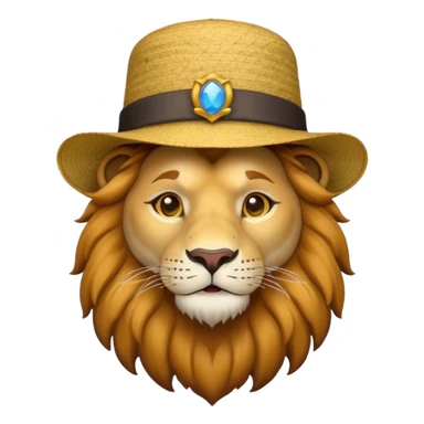 Aslan şapka sticker