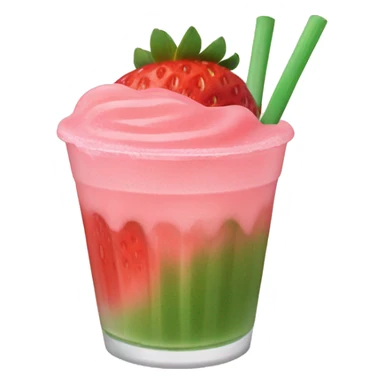 Strawberry iced matcha  sticker