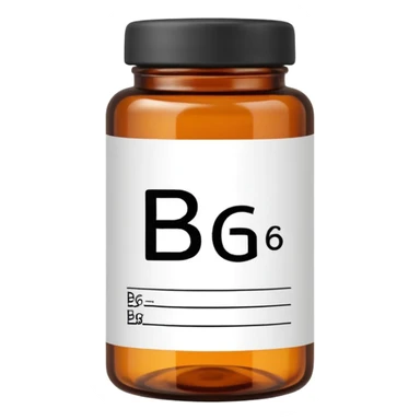 Vitamin b6 in a bottle sticker