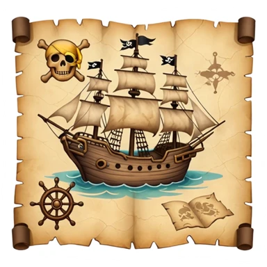 pirates map sticker