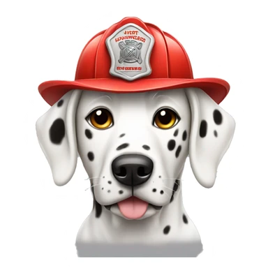 Dalmatiner firefighter dog sticker