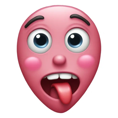 heart eye face with drool  sticker