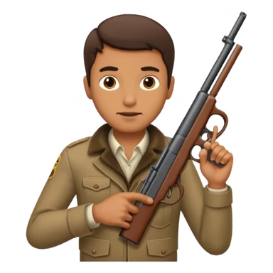 Man with gun  sticker