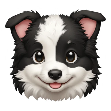 smile, baby bordercollie, only face  sticker
