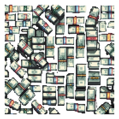 stack of money bills sticker