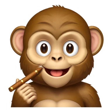monkey with cigar sticker