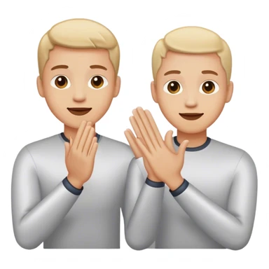 palms clapping another's hand in mirror
 sticker