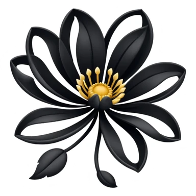 Ink flower sticker