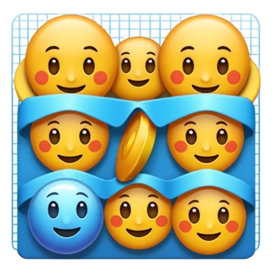 overlapping images, one realistic and one digital grid sticker