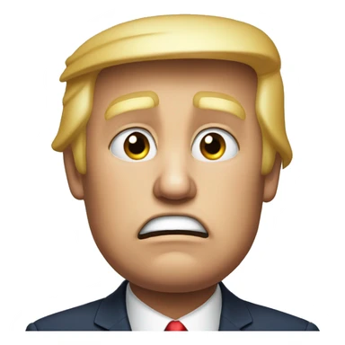 Donald trump with visible disgust  sticker