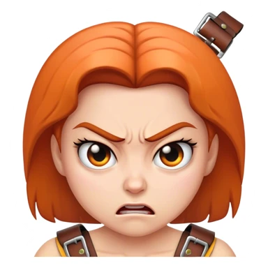 Meuf colère avec une ceinture sticker