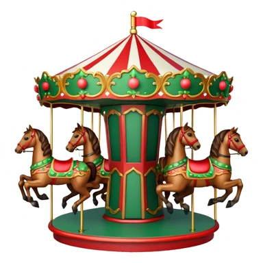 Christmas carousel sticker