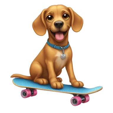 Dog and skate sticker