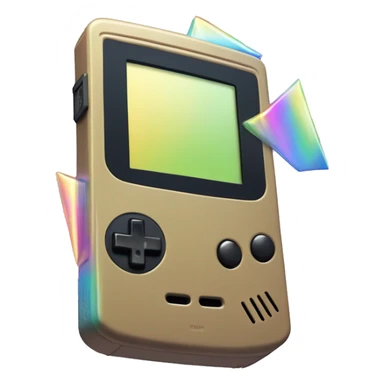 Iridescent Gameboy colour playing pokemon sticker