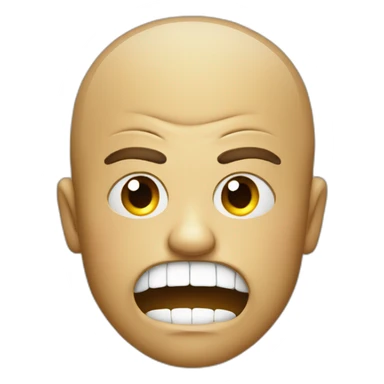 A face angry With symbols on the mouth  sticker