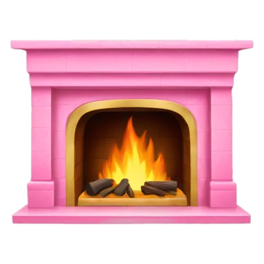 pink fireplace sticker