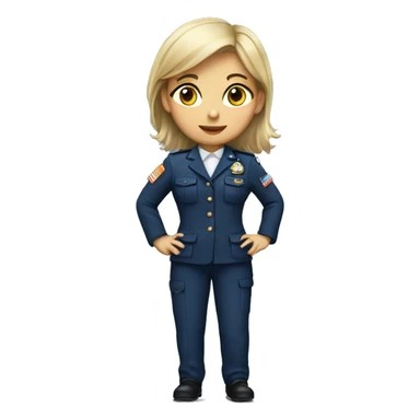 Girl in uniform  sticker