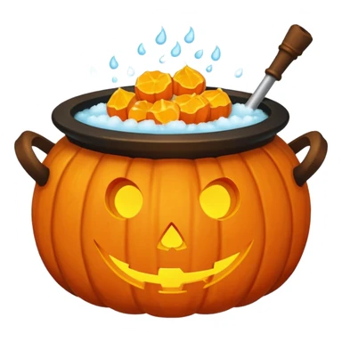 pumpkin cauldron with sugar for child sticker