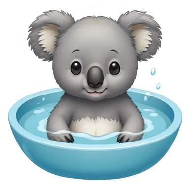 Bathing koala sticker