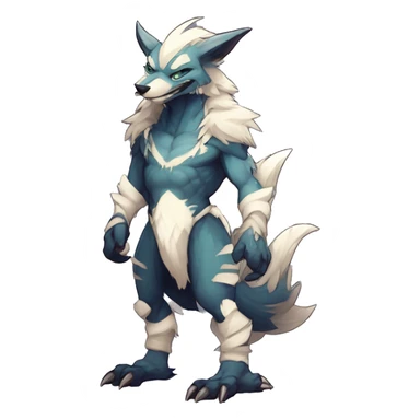 Cute Protogen-vernid-sergal-wickerbeast by griffsnuff & LiLaiRa & Falvie full body  sticker