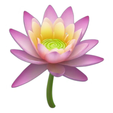 Waterlily with rainbow colors sticker