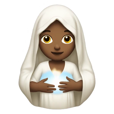 Maria mother of Jesus with Jesus in hands white skin sticker