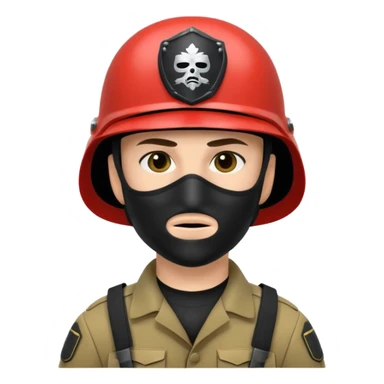 soldier with black masks sticker
