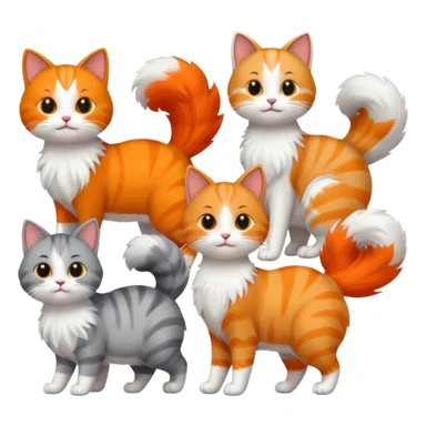 Cats with Fluffy Tails sticker