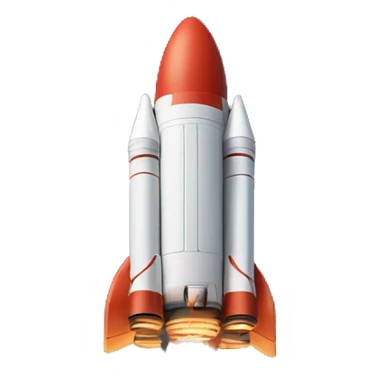 A rocket blasting off into space sticker