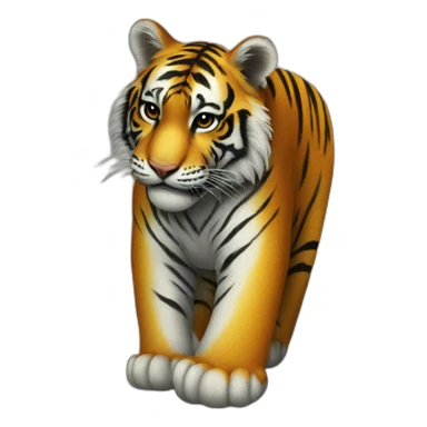 tiger on trousers sticker