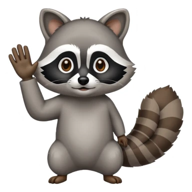 A raccoon that salutes sticker