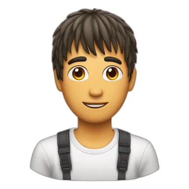 Chico con flequillo sticker