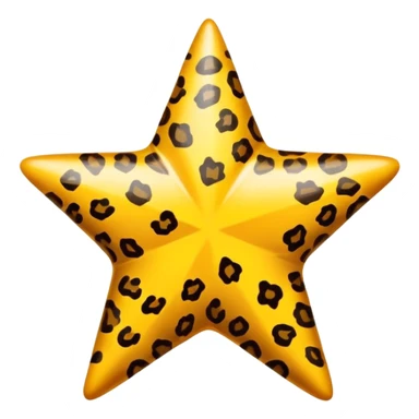 Una estrella con estampado de leopardo  sticker