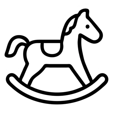 rocking horse icon sticker