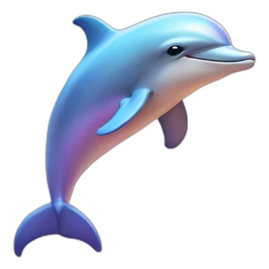 Pastel-gradient-colors-dolphin sticker